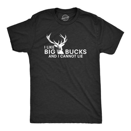 Mens I Like Big Bucks and I Cannot Lie Funny Deer Hunting Humor T shirts for Men Graphic Tees