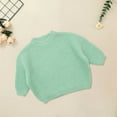 thumbnail image 2 of NOKIO Baby Girl Cute Long Sleeve Knitted Sweater Pullover Top, Baby Girl Solid Knit Sweater Boy Cotton Long Sleeve Pullover Top Fall Winter Clothes Toddler Cable Knit Sweater, 2 of 4