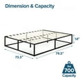 thumbnail image 6 of Zinus Joseph 14" Metal Platform Bed Frame, King, 6 of 8