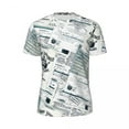 thumbnail image 4 of T Shirt For Men Gym Newspaper Artwork T-Shirts Hippie Vintage Black White Summer Tee Shirt O Neck Aw, 4 of 7