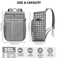 thumbnail image 3 of Colorful Checkered Soft Cooler Bag - 20L Insulated Leakproof Backpack for Travel, Work & Outdoor Adventures, 3 of 4