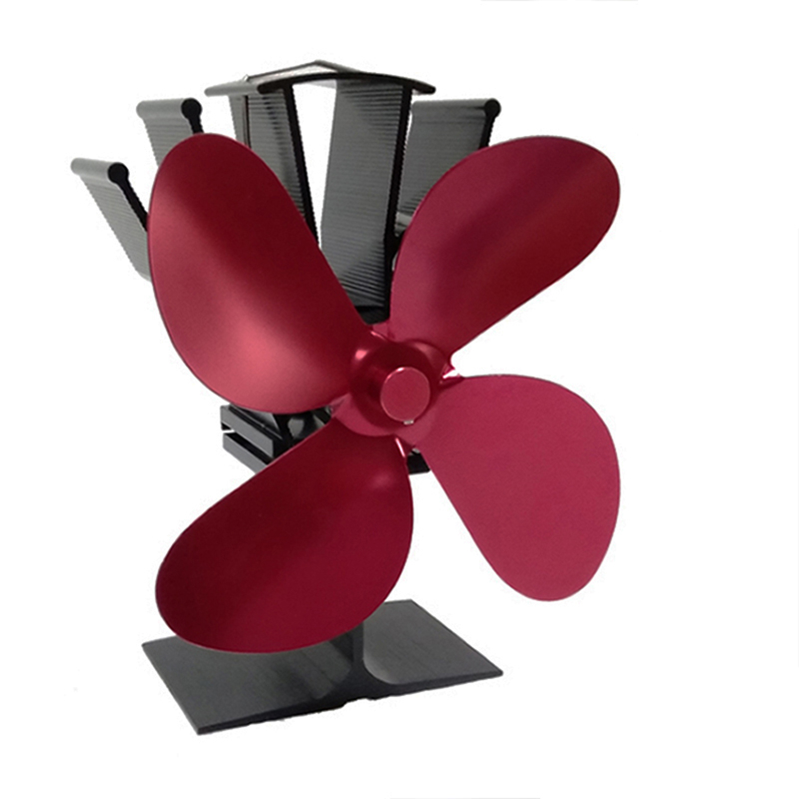 cdar 4 Blade Home Portable Heat Powered Wood Log Burning Fireplace