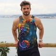 thumbnail image 6 of Lsque Neon Seahorse Underwater Realm Pattern Mens Tank Tops Muscle Athletic Quick Dry Sleeveless Workout Fitness T Shirts Beach Tank Top, Loose-fit Sleeveless Shirt for Men-XX-Large, 6 of 7