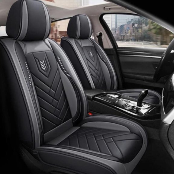 Fit for Honda CR-V 2015-2025 Seat Covers - Full Set Waterproof Leather Car Seat Covers Compatible Airbag(5 Seat,Black)