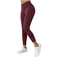 thumbnail image 5 of Admvng Leggings for Women Solid Color Fitness High Waisted Stretch Pocket Yoga Pants for Lifting The Buttocks S-2XL, 5 of 9