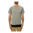 thumbnail image 2 of DOPE Mens The Leather Paneled Embellished T-Shirt, Grey, Medium, 2 of 2