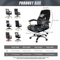 thumbnail image 7 of POLERO Vintage Dragonfly & Floral Print Elastic Cloth Desk Computer Chair Slipcover with Anti Slip Stretch One Piece High Back Chair Slipcover for Home Dining, 7 of 7