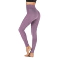 thumbnail image 4 of FANNYC Women's High-Waist Leggings Control Abdominal Butt-Lifting Yoga Pants Elastic Waistband Workout Trousers Quick-Drying Sexy Jogging Gym Sportswear, Black/Pink/Green/Gray/Purple, 4 of 6