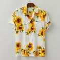 thumbnail image 2 of TIHLMK T-Shirts pour Hommes Chemise Décontractée Hawaïenne à Manches Courtes Colorée d'Été, 2 of 8