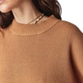 thumbnail image 5 of KelaJuan Women's Autumn Cropped Knit Tops Solid Color Ribbed Round Neck Long Sleeve Spring Loose Sweaters Knitwear, 5 of 6