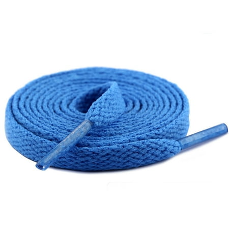 Quickwittc 2 Pair Flat Shoe laces Shoelaces for Athletic Running Sneakers Shoes Boot Strings Quickwittc Blue