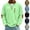 Mint Green, variant on Men's Sweatshirt Mock Neck Half Zip Corduroy Ribbed Elbow Patches Relaxed Fit Long Sleeve Top for Men Black Size XL