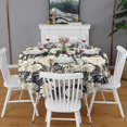 thumbnail image 2 of Pioneer Flower Floral Print Pattern Round Tablecloth 60"x60",Wrinkle Wipeable Table Cloth for Kitchen Dining Room Picnic Patio Party, 2 of 6