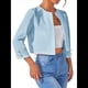 thumbnail image 1 of Chaquetas Casuales para Mujer, Chaqueta Corta con Abertura Frontal Azul M, 1 of 8