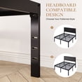 thumbnail image 3 of Merrland King Size Metal Bed Frame, 18" Platform Bed with Large Under-Bed Storage Space, Noise-Free, Easy Assembly, Black, 3 of 7