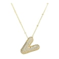 thumbnail image 2 of A Z Bubble Letter Necklace Gold Balloon Initial Necklaces Rhinestone Letter Pendant Necklaces For Women Trendy, 2 of 4