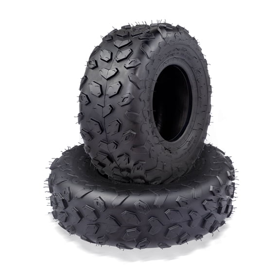 Ktaxon 145/70-6 ATV & Mini Bike Tires Set of 2, 6PR Tubeless Directional Knobby All-Terrain Tires