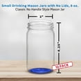 thumbnail image 5 of 10 Small Color Mason Jars Set, 8 oz. - Durable Glass, Mini, Colored Bottom - Blue, 5 of 5