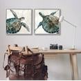 thumbnail image 2 of Stupell Industries Aquatic Sea Turtles Swimming Graphic Art Gray Framed Art Print Wall Art, Set of 2, Design by Carol Robinson, 2 of 7