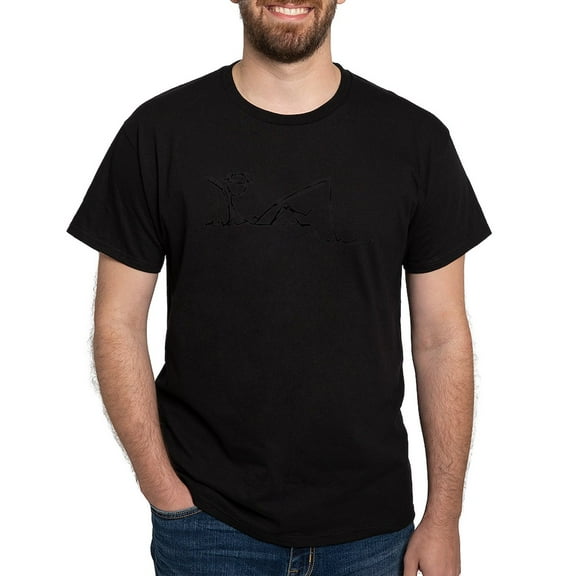 CafePress - Fishing Stick T Shirt - Men's Classic Graphic Cotton T-Shirt
