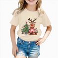 thumbnail image 6 of NOLDARES Christmas Shirts for Girl Merry Christmas Short Sleeve Tshirt Christmas Tree Holiday Tops,A635-Beige, 6 of 6