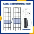 thumbnail image 6 of Dkelincs 6 Tier Adjustable NSF-Certified Metal Shelf Steel Storage Rack Wire Shelving Unit for Kitchen Bathroom Pantry Closet (16.7"L x 11.8"W x 63.6"H, Black), 6 of 7