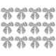 thumbnail image 1 of Uxcell 12-Pack Parches de Strass en Forma de Lazo de 6cm Adhesivos Plateados para DIY/Ropa/Zapatos/Bolsas, 1 of 7