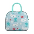 thumbnail image 2 of Lunch Bag Lunch Box for Women Reusable Insulated Lunch Bags,Water-Resistant Cute Narwhal Octopus Baby Crab Cooler Lunch Tote Bag, Large Capacity for Work Travel Picnic, 2 of 6