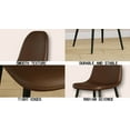 thumbnail image 4 of Dining Chairs Set of 4, modern style chairs, saddle leather cushioned seats, spoon shaped kitchen chair, 4 of 7