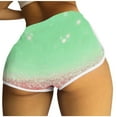 thumbnail image 3 of Feancey Women's Butt Lift Shorts Summer Elastic High Waist Workout Booty Shorts High Cut Trendy Print Running Yoga Shorts Casual Short Pants Red M, 3 of 6