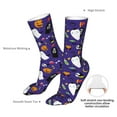 thumbnail image 4 of Xecao Cute And Creepy Print Fashion No Heel Casual Crew Socks Cushioned Breathable for Men Women - Moisture wicking,Not easy to fade Suitable for daily, 4 of 7