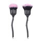 thumbnail image 2 of 1 paquete de brocha de maquillaje rosa brocha de rubor negro mango largo cerdas grandes de fibra suave y delicada para niñas & #39; maquillaje diario (2,17 pulgadas) Feliz Sencillez, 2 of 5