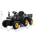 thumbnail image 3 of TOBBI 12V Kids Ride On Tractor with Trailer Electric Battery Powered Ride on Toy W/ LED Lights,Black, 3 of 10