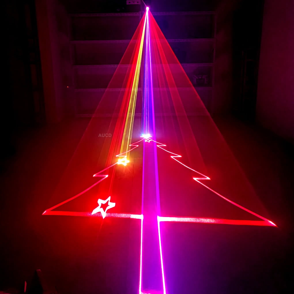 3W Portable RGB Animation Scan Projector La ser Lights iOS & Android Phone App Edit Control Beam DMX Disco Christmas Party DJ Show Stage Ligsting