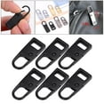 thumbnail image 4 of yuksok 6 PCS Zipper Pull Replacement Handle Mend Fixer Zipper Tab Zipper Sliders Zipper Black S, 4 of 9