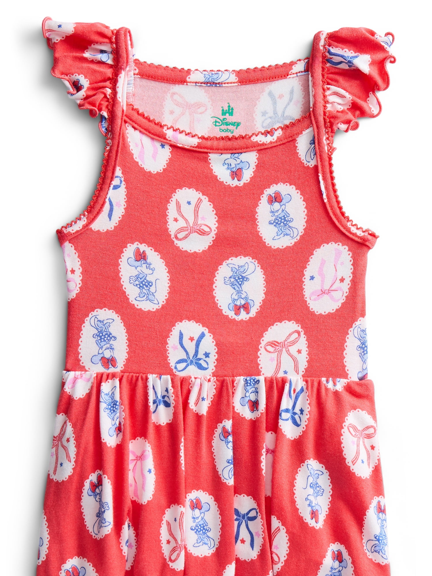 Minnie Mouse Baby Girls Cute and Comfortable Patriotic Americana Bodysuit Dress Set, 2-Piece, Sizes NB-24M