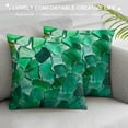 thumbnail image 3 of Throw Pillow Covers Colorful Beach Glass Sea Glass Green Design Square Pillowcase for Home Decor Sofa Car Bedroom Pillow case, 3 of 5