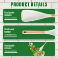 thumbnail image 3 of Multi-function Spoon, Multifunction Spatula Cooking Spoon, Heat-Resistant Silicone, Wooden Handle, Safe for Nonstick Cookware, Ergonomic Grip, Ideal for Stirring, Mixing, Serving, 3 of 7