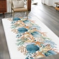 thumbnail image 3 of Beach Coastal Area Rugs Collection 4'x6', Nautical Shell Starfish Coral Summer Non Slip Indoor Rectangle Throw Runner Rug Floor Mat Carpet for Living Room Dining Table Bedroom Nursery, 3 of 9