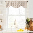 thumbnail image 4 of Tie Up Valances for Windows, Orange Flowers Adjustable Valance Curtains Window Treatment for Living Room, Boho Ethnic Retro Abstract Floral Art Rod Pocket Kitchen Curtains & Drapes 42x18 Inch, 4 of 9
