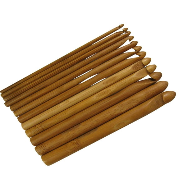 Omeite Wooden crochet hook set of 12