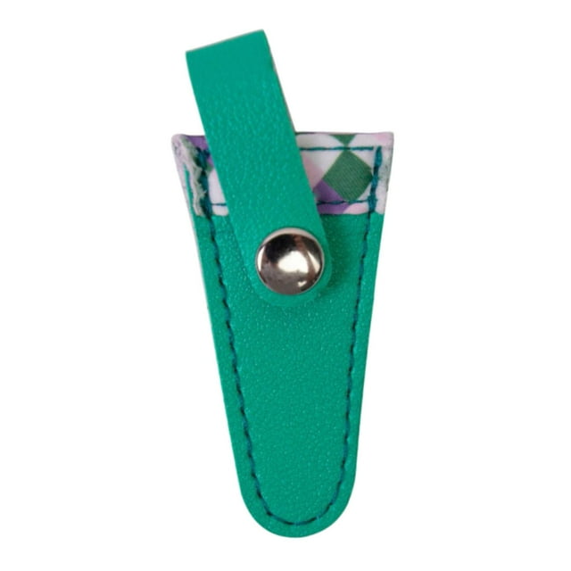Funda Protectora de Cuero Sintético para Tijeras de Manualidades, 8 X 3 Cm, Elegante Estuche de Almacenamiento para Tijeras de Bordar Y Coser. Verde