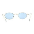 thumbnail image 2 of Hippie Micro Narrow Oval Pop Color Lens Metal Rim Sunglasses Gold Blue, 2 of 4