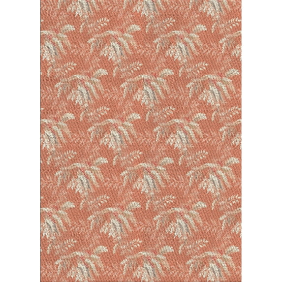 Ahgly Company Machine Washable Indoor Rectangle Transitional Grapefruit Red Area Rugs, 8' x 12'