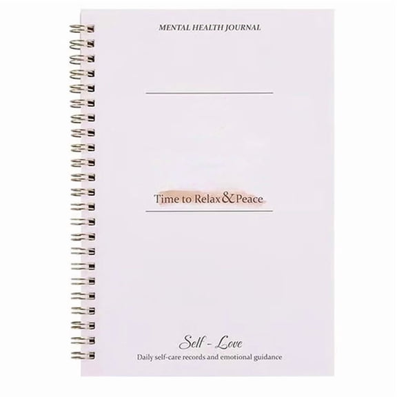 White Daily Reflection Journal Book With 50 Sheets, Gratitude Prompts And Positive Affirmations, Paper Material For Mindfulness Practice, Self Care And Personal Planning, 8X6In 0.6Lb