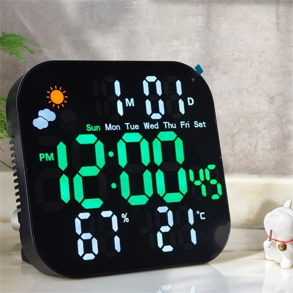 Giaone Large Display Digital Alarm Clock Bedroom Desck Clock with Date Table Clocks