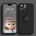 thumbnail image 3 of Luxury Liquid Silicone Magnetic Cases For iPhone 15 14 13 12 11 Pro Max XS XR 8 7 Plus SE 2020 14Pro Soft Cover With Ring Holder, 3 of 5