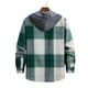 thumbnail image 3 of Men's Plaid Shirt Hooded Zipper Sweatshirt Men's Casual Fashion SweatshirtXL, 3 of 3