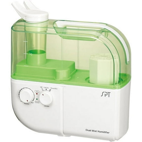 Sunpentown Dual Mist Humidifier with ION Exchange Filter, White