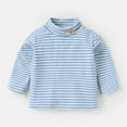 thumbnail image 2 of Toddler Shirts For Girls Stripes Blue Long Sleeve Shirt Girls Basic Crewneck Comfort Colors Boys' Fashion 6-12 Months Cute&nbsp;Boy Girl&nbsp;Clothing, 2 of 9